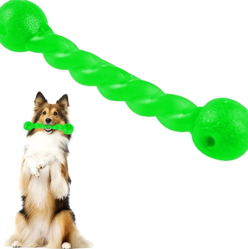 DOWNYPAWS - Jouets à mâcher pour chiens- forme d'os -grand verthygiène dentaire