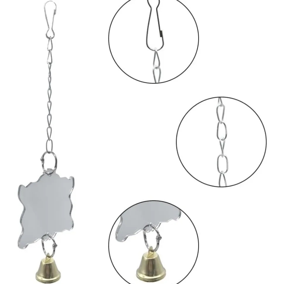 DOWNYPAWS - Jouets miroir - 2 pièces, acrylique avec cloche
