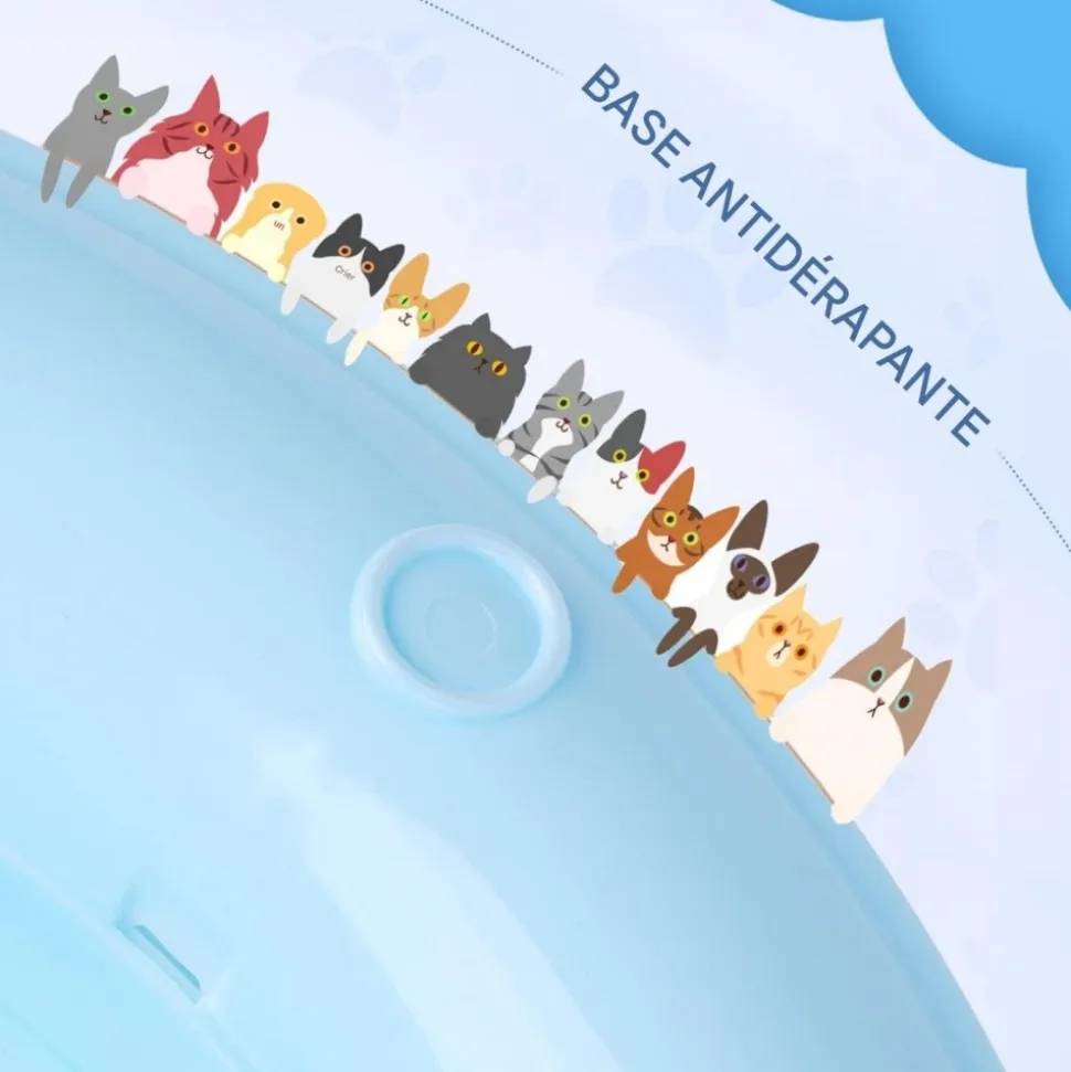 DOWNYPAWS - Jouets pour chats-jouets interactifs-avec balles colorées-boule et souris-bleu 3 couches