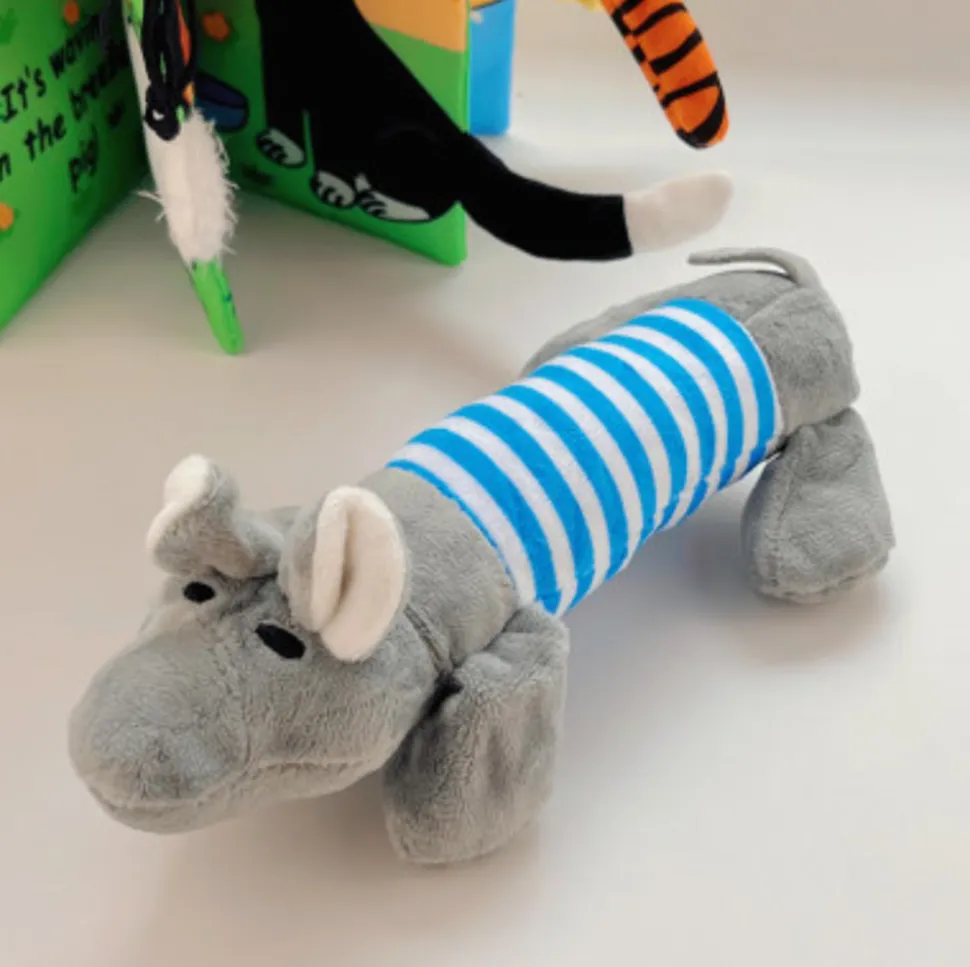 DOWNYPAWS - Jouets pour chiens en forme de crocodile, d'âne, de mouton, de renard, de lapin, d'éléphant, de cochon