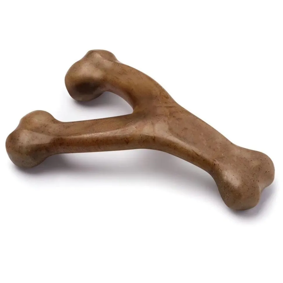 DOWNYPAWS - Jouets pour chiens-jouets à mâcher interactifs-jouet en forme d'os-marron foncé 17*13cm