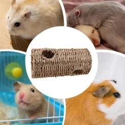DOWNYPAWS - Jouet tunnel et systèmes de tubes - interactif sûr, favorise mouvements et enrichit cage