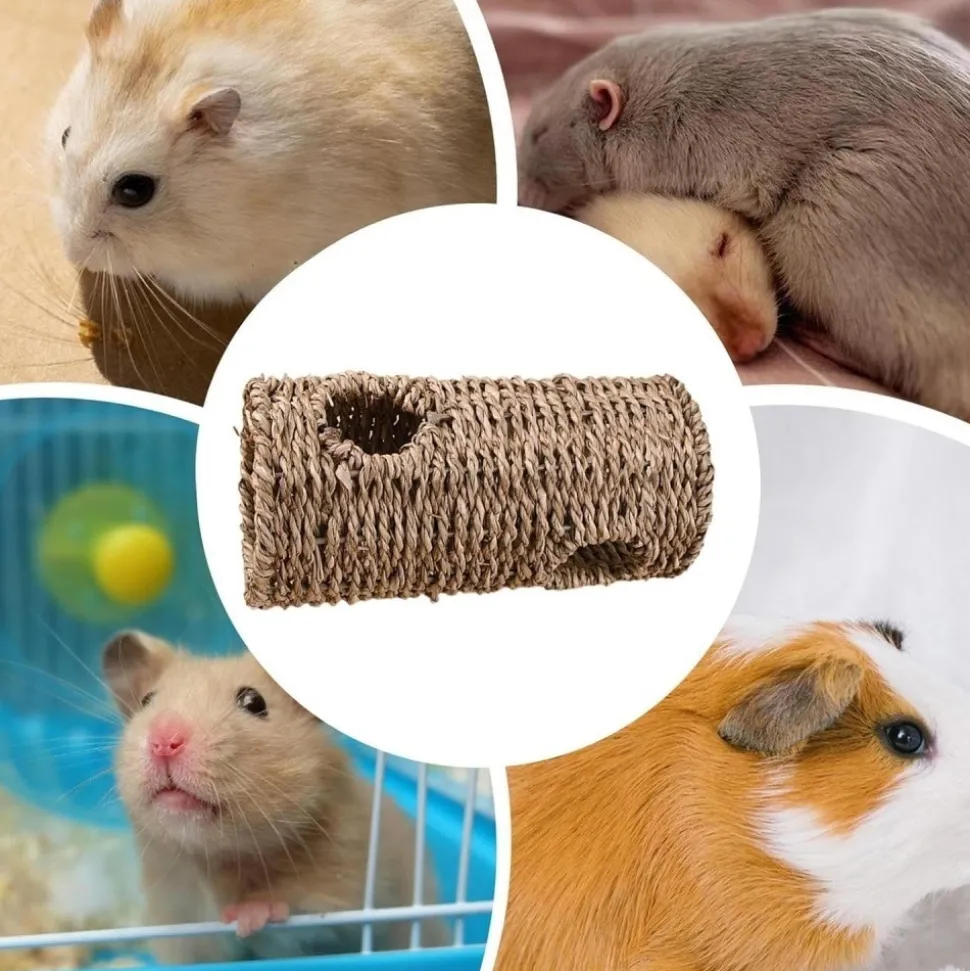 DOWNYPAWS - Jouet tunnel et systèmes de tubes - interactif sûr, favorise mouvements et enrichit cage