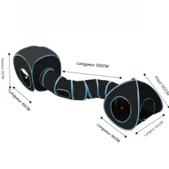 DOWNYPAWS - Jouet tunnel tente pour chatpliable