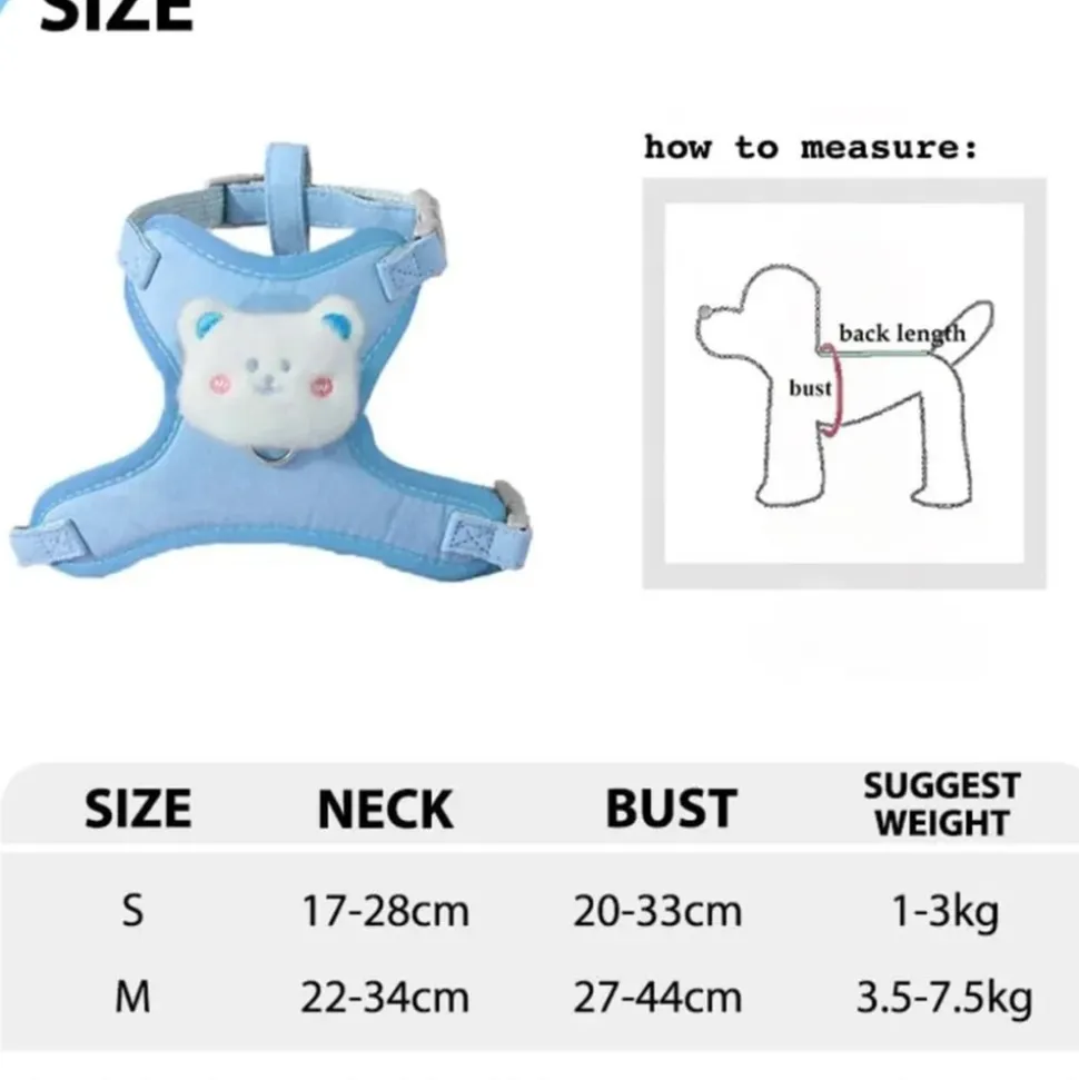DOWNYPAWS - Laisse réglable pour chat - 1.2m, bleu