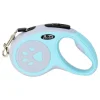 DOWNYPAWS - Laisse rétractable en nylon, 5 m, bouton commande, pour petits et moyens chiens