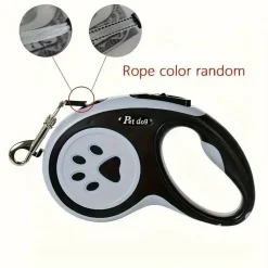 DOWNYPAWS - Laisse rétractable en nylon, 5 m, bouton commande, pour petits et moyens chiens
