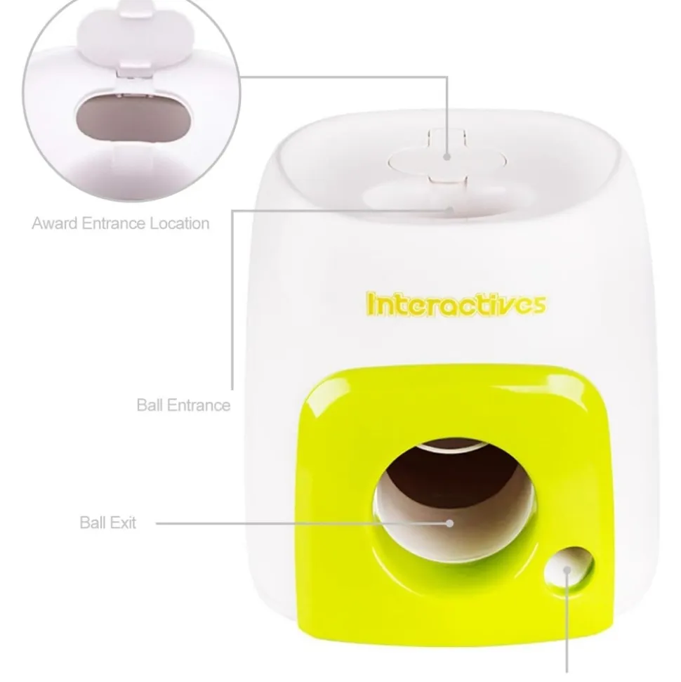 DOWNYPAWS - Lanceur de balles pour chien, alimentation automatique, balle adaptée, compact