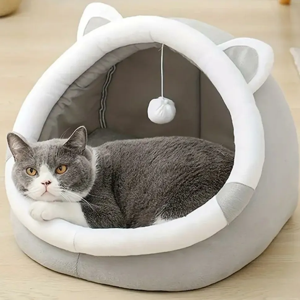 DOWNYPAWS - Lit Douillet En Forme De Grotte Pour Chat