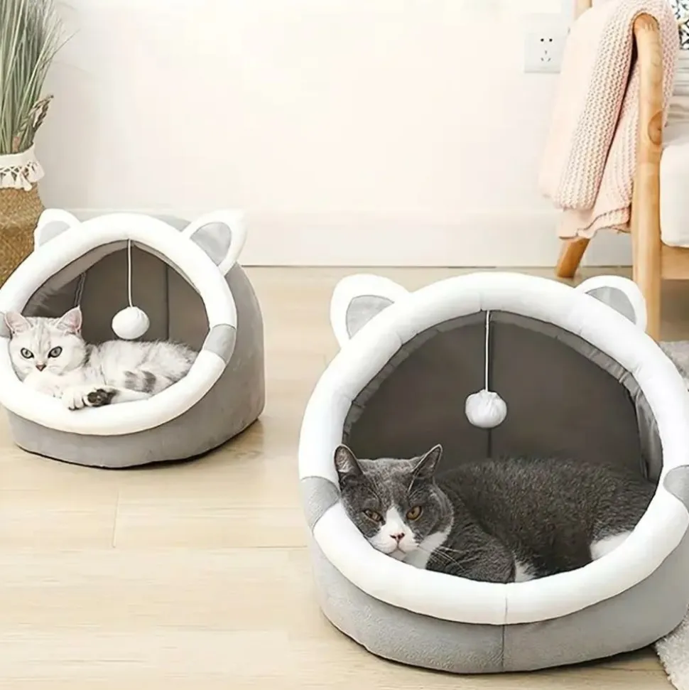 DOWNYPAWS - Lit Douillet En Forme De Grotte Pour Chat