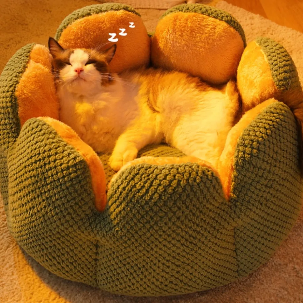 DOWNYPAWS - Lit pour chat en forme de pétale