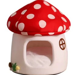 DOWNYPAWS - Lits Pour Chat En Forme De Champignon, Vache Et Chocolat