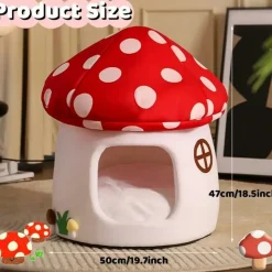 DOWNYPAWS - Lits Pour Chat En Forme De Champignon, Vache Et Chocolat