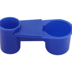 DOWNYPAWS - Lot de 12 abreuvoirs en plastique bleus pour oiseaux