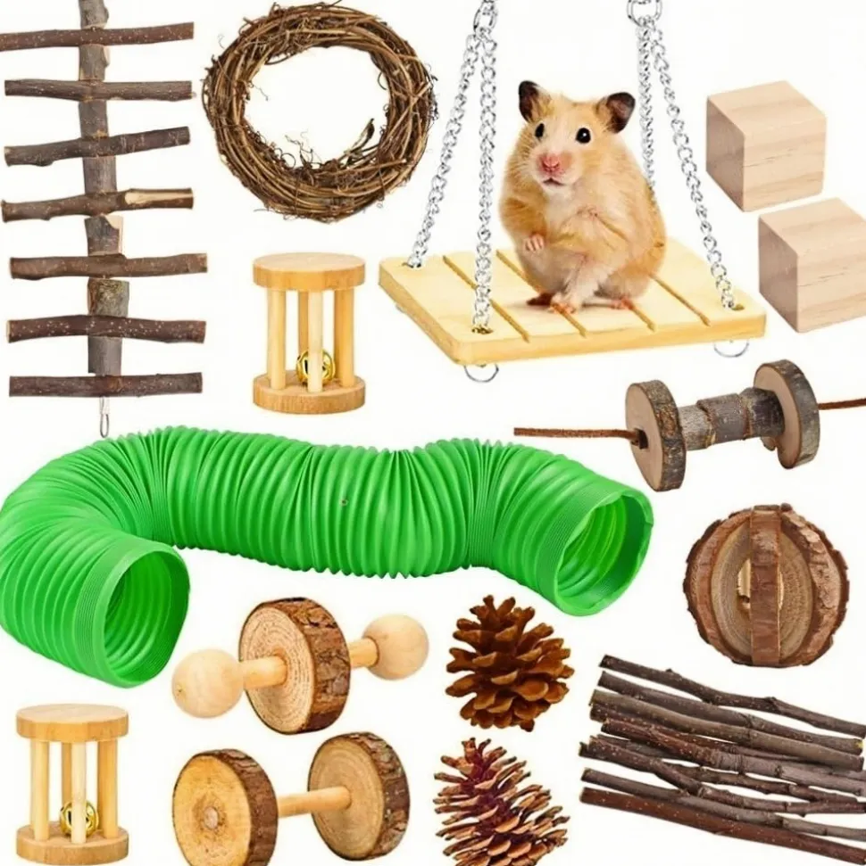 DOWNYPAWS - Lot de jouets - jeu molaire en bois