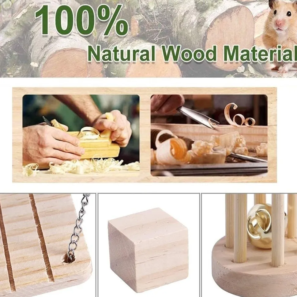 DOWNYPAWS - Lot de jouets - jeu molaire en bois