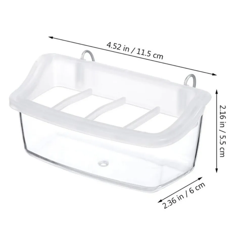 DOWNYPAWS - Lot de 2 mangeoires suspendues en plastique pour oiseaux