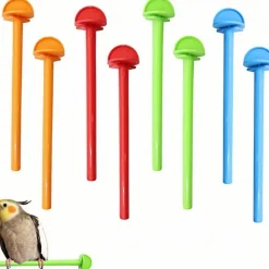 DOWNYPAWS - Lot de 8 perchoirs universels en plastique pour oiseaux
