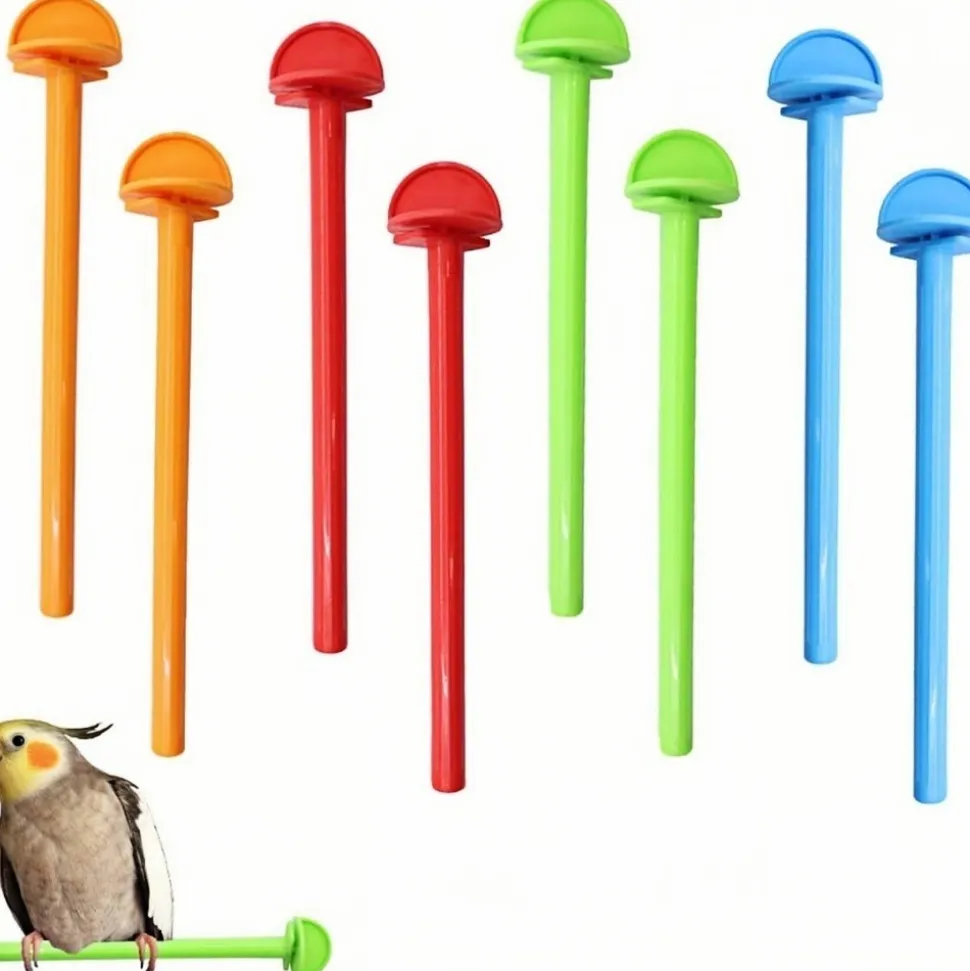 DOWNYPAWS - Lot de 8 perchoirs universels en plastique pour oiseaux