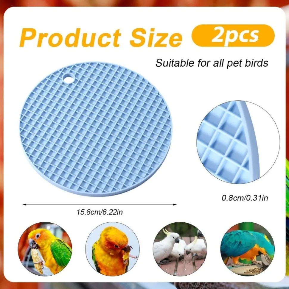 DOWNYPAWS - Lot de 2 tapis d'alimentation lente pour oiseaux