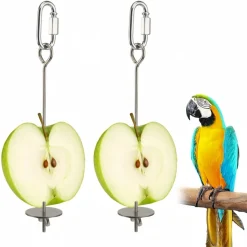 DOWNYPAWS - Mangeoire brochette perroquet lot de 2