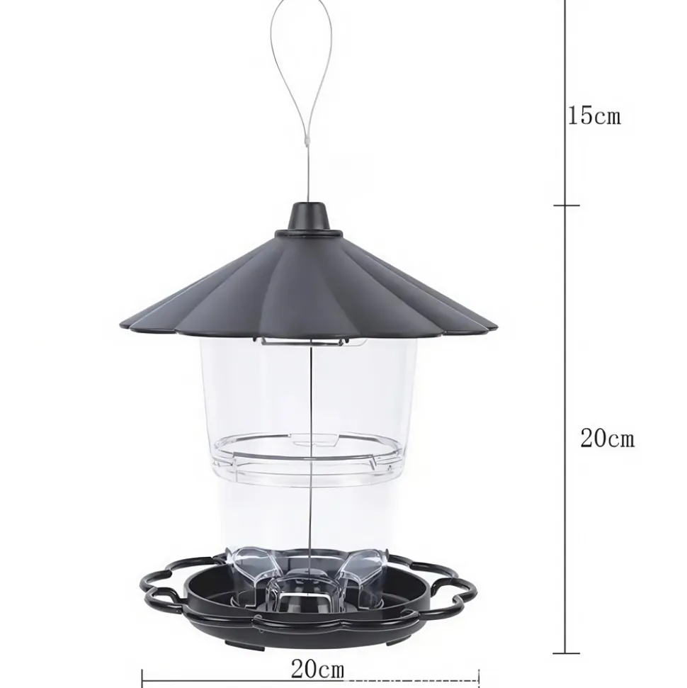 DOWNYPAWS - Mangeoire à oiseaux sauvages rétractable pliable pour jardin suspendu