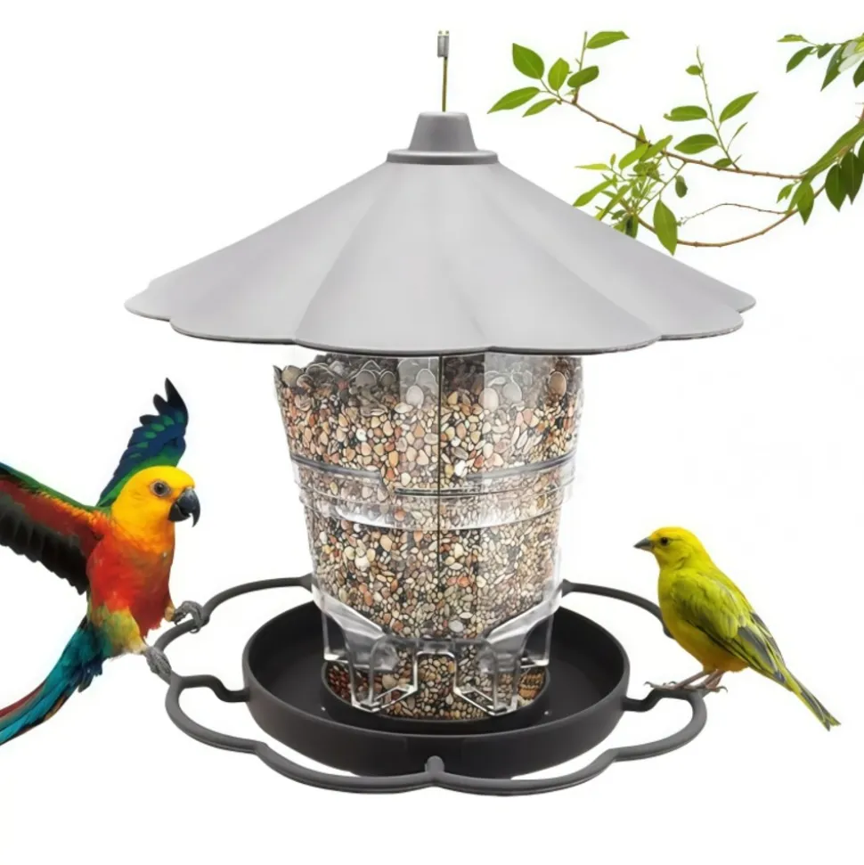 DOWNYPAWS - Mangeoire à oiseaux sauvages rétractable pliable pour jardin suspendu