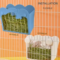 DOWNYPAWS - Mangeoire pour petits animaux - râtelier à foin suspendu