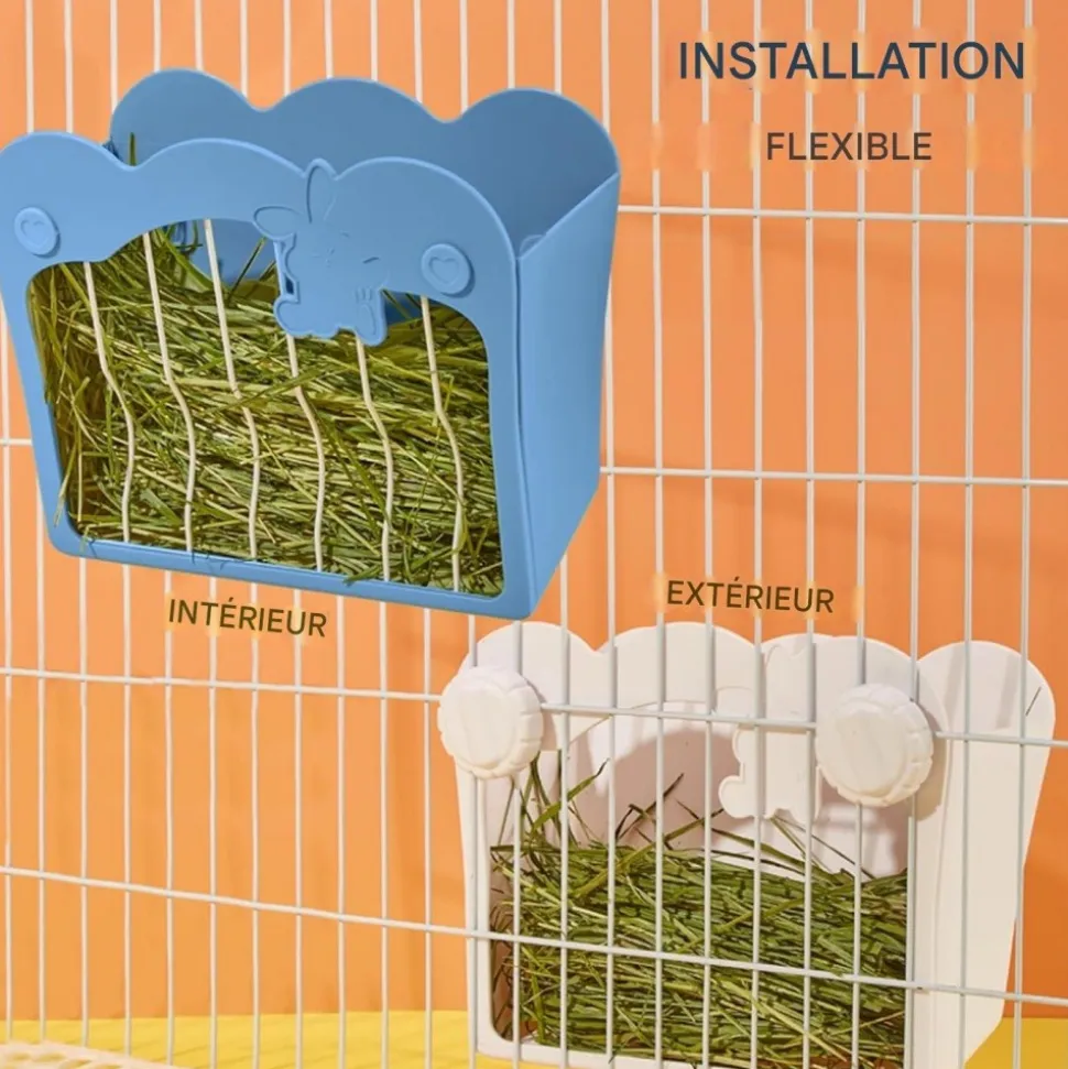 DOWNYPAWS - Mangeoire pour petits animaux - râtelier à foin suspendu