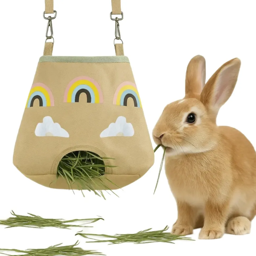 DOWNYPAWS - Mangeoire suspendue pour lapin et petit animal - pratique