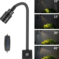 DOWNYPAWS - Mini lampe à pince led pour aquarium, ornement d'aménagement paysager