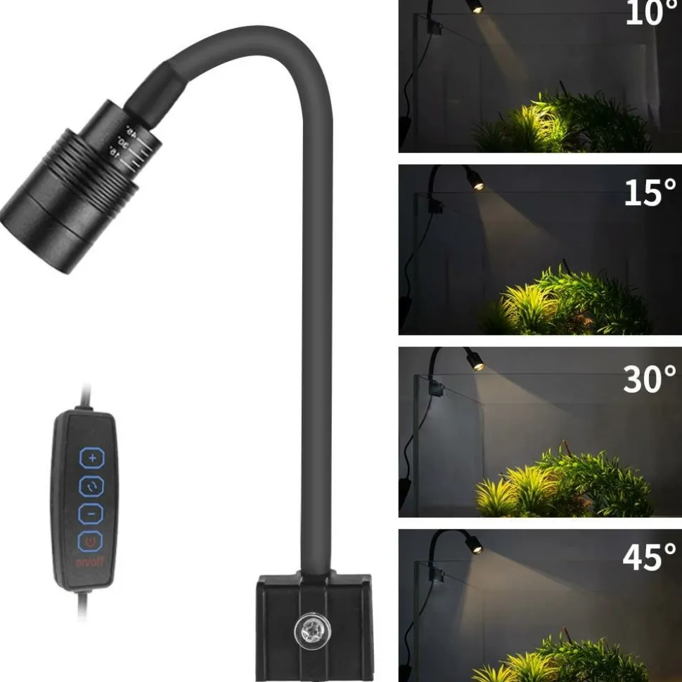 DOWNYPAWS - Mini lampe à pince led pour aquarium, ornement d'aménagement paysager