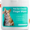 DOWNYPAWS - Nettoyantes pour oreilles de chienlingettes