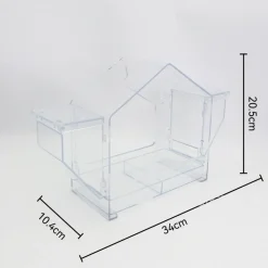 DOWNYPAWS - Nid d'oiseaux transparent - remplisseur d'aliments pour oiseaux pour fenêtre extérieure