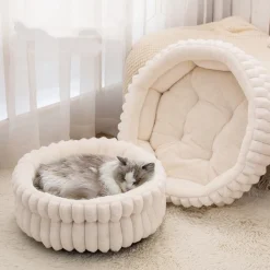 DOWNYPAWS - Nid pour chien et chat de petite taille, coussin épaissi et grand, 60*60cm