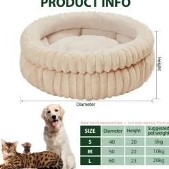 DOWNYPAWS - Panier - pour chats et chiens lavable