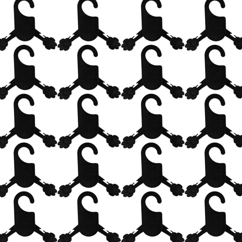 DOWNYPAWS - Pendentifs pour vêtements - plastique noir taille petite 20 pièces