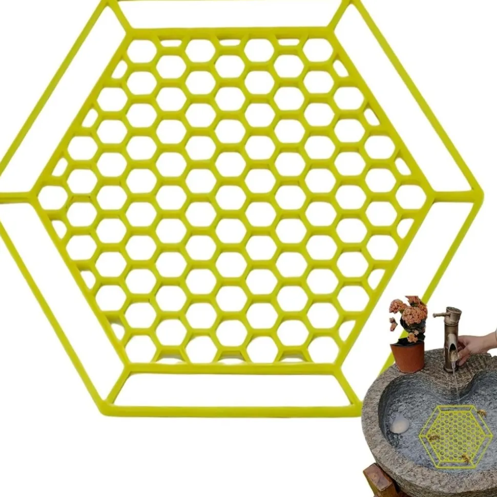 DOWNYPAWS - Plateau d'eau pour insectes - ruche avec bordure creuse flottant jaune