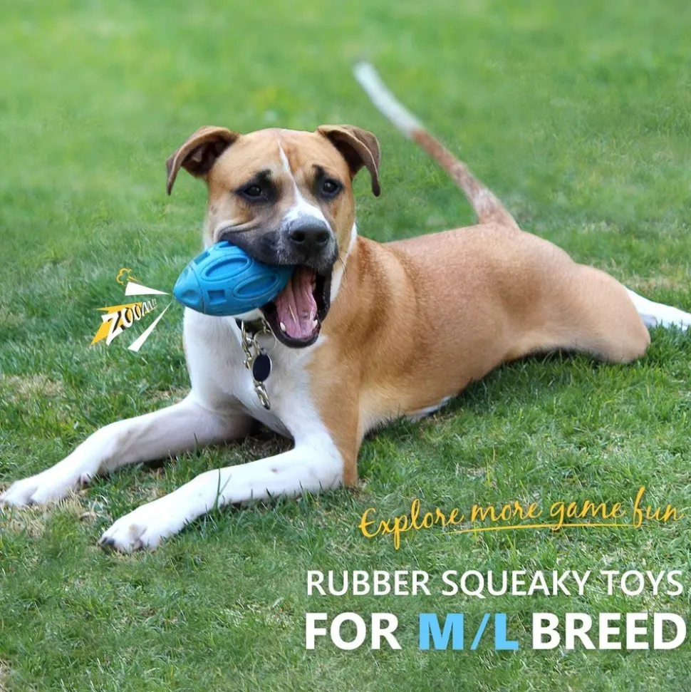 DOWNYPAWS - Pour Les Chiens De Taille Moyenne Et Grande Qui Aiment Mâcher : Petite Balle à Mâcher Pour Chien Avec Couinement
