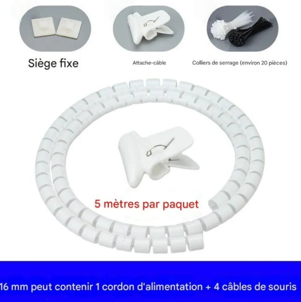 DOWNYPAWS - Protecteur de cordon 5m