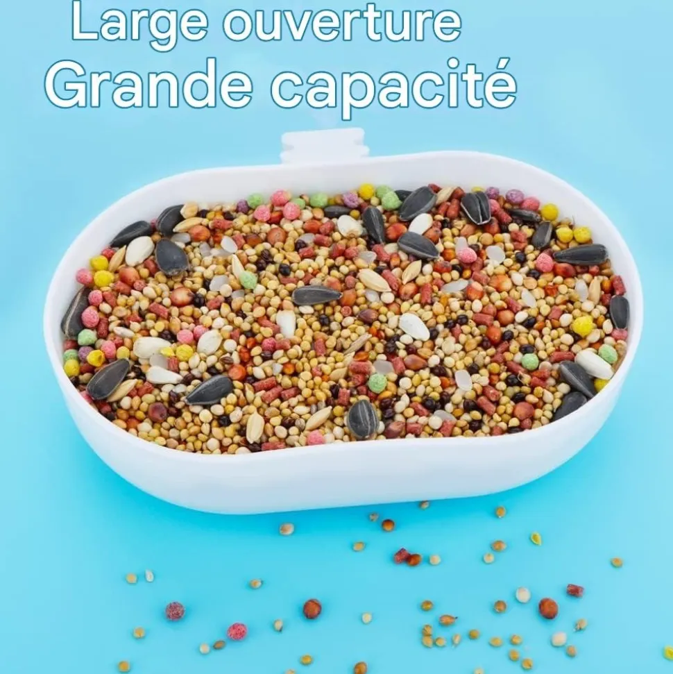 DOWNYPAWS - Récipient d'alimentation pour oiseaux - plastique en lot de 3