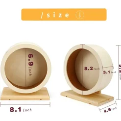 DOWNYPAWS - Roue d'exercice - silencieuse en bois