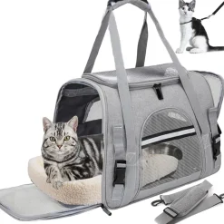 DOWNYPAWS - Sac de transport pliable et aéré pour chat/chien