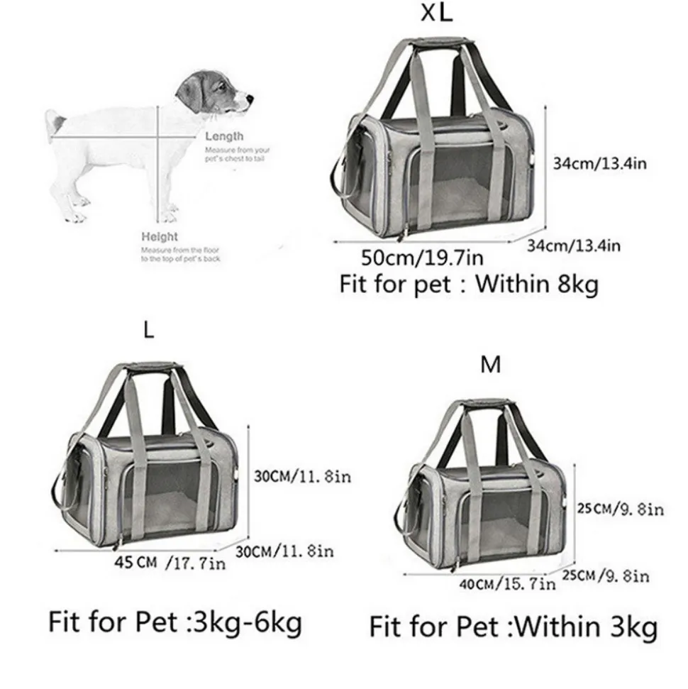 DOWNYPAWS - Sac de transport pour chat, portable et pliable bleu taille l downypaws