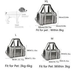 DOWNYPAWS - Sac de transport pour chat, portable et pliable vert taille s downypaws