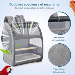 DOWNYPAWS - Sac à dos de voyage - léger, portable, avec barre debout, plateau et rideaux