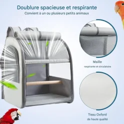 DOWNYPAWS - Sac à dos de voyage - léger, portable, avec barre debout, plateau et rideaux