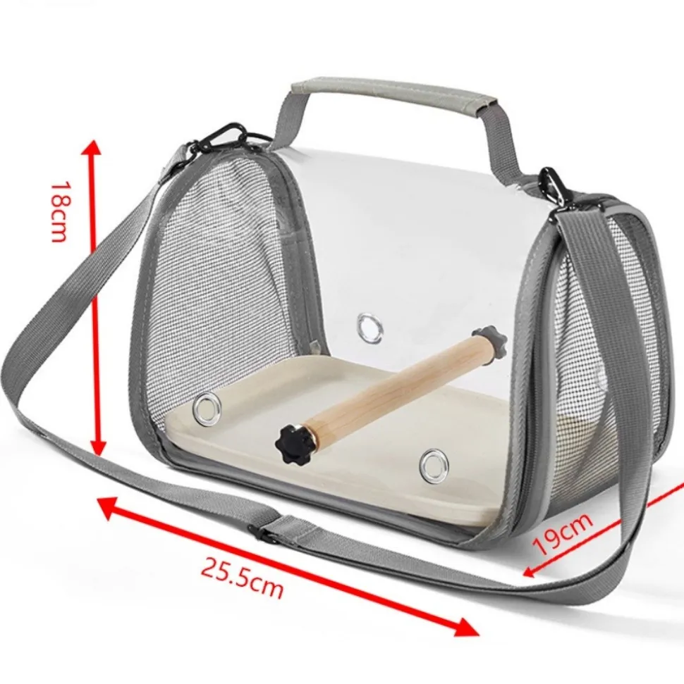 DOWNYPAWS - Sac transport oiseau avec bâton et plateau
