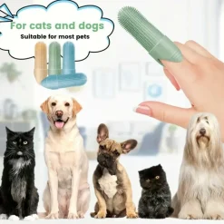 DOWNYPAWS - Set de 3 broches à dents en silicone pour chiens