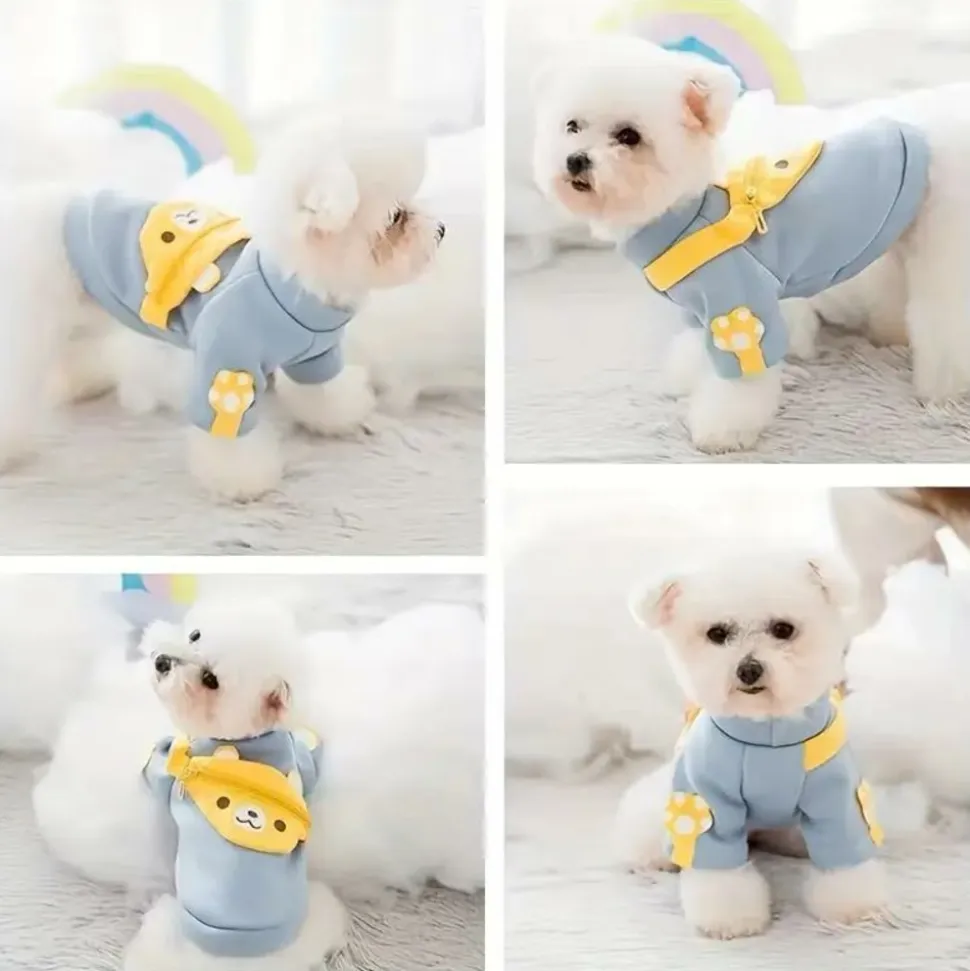 DOWNYPAWS - Sweat - shirt pour chien, décoré d'un sac d'ours de dessin animé